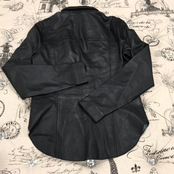 Muubaa Mason Lamb Leather Shirt Jacket - Picture 6 of 9